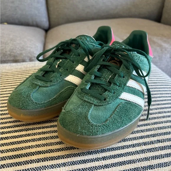 Adidas Gazelle Collegiate Green and Pink - Picture 8 of 9